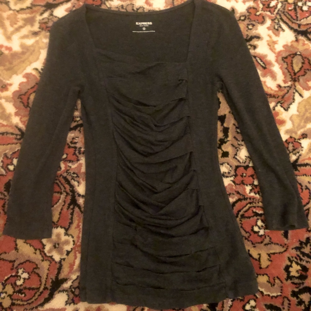 Express Front Ribbed and Diagonal Top